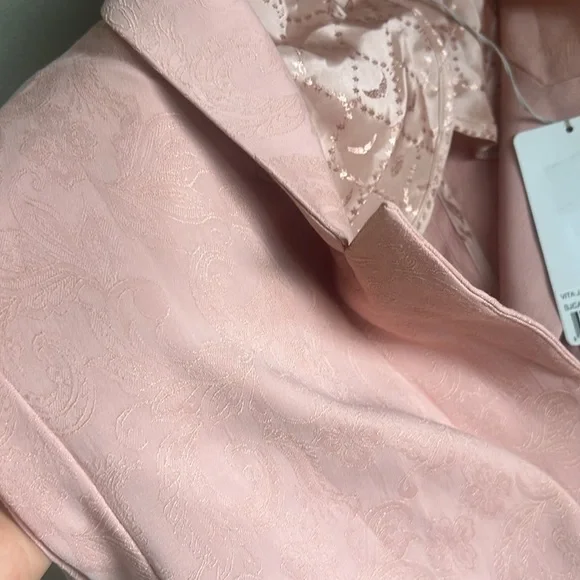 NEW NWT ZADIG & VOLTAIRE Vita Jac Mandala Jacket blush blazer size Large - Picture 9 of 9